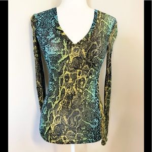 Beautiful BCBGMaxAzria lightweight knit long sleeve top!
